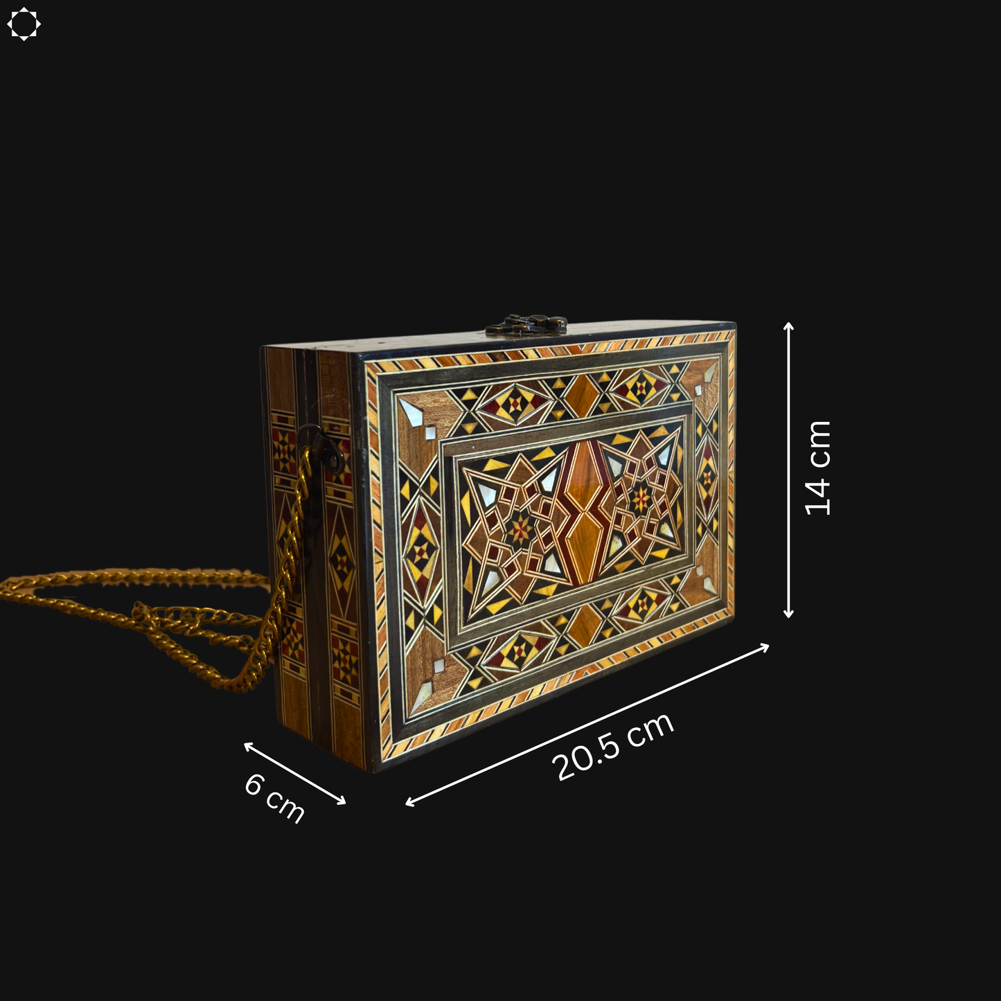 Damascener Mozaïek Handtas met Parelmoer – Handgemaakte Oosterse Elegantie