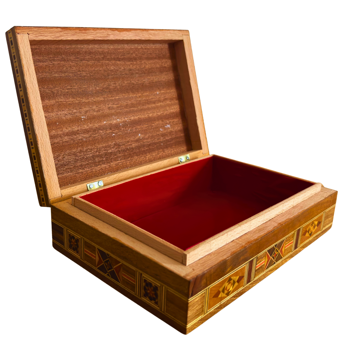 Boîte artisanale en mosaïque pour bijoux, incrustation de nacre, coffre de luxe en bois pour souvenirs, art damasquiné -Édition Limitée-