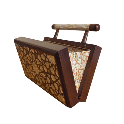 Falak – Pochette Damasquine de Luxe avec Nacre & Doublure en Brocart