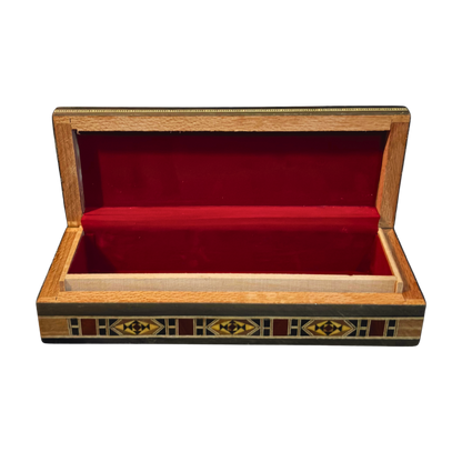 Boîte Damasquinée pour Bijoux, Stylos et Chapelet – Fait Main avec Nacre