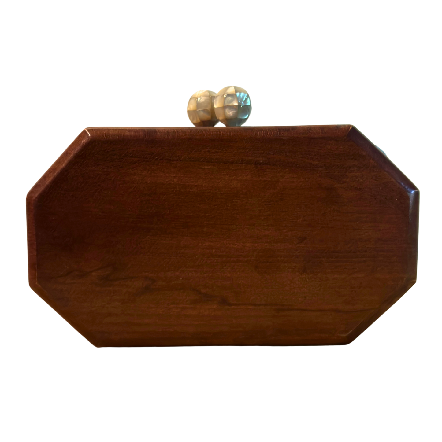 Jouri – Pochette Damasquine de Luxe avec Nacre Florale & Chaîne de Perles