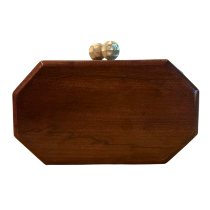 Jouri – Pochette Damasquine de Luxe avec Nacre Florale & Chaîne de Perles