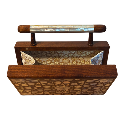 Falak – Pochette Damasquine de Luxe avec Nacre & Doublure en Brocart