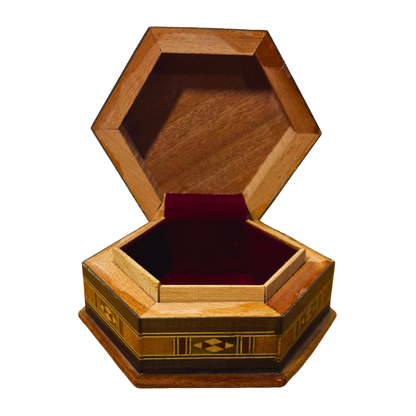 Boîte en Mosaïque Artisanale de Damas – Art Traditionnel & Velours