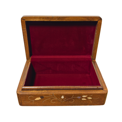 Handcrafted Damascene Luxury Box – Mother of Pearl & Velvet Elegance