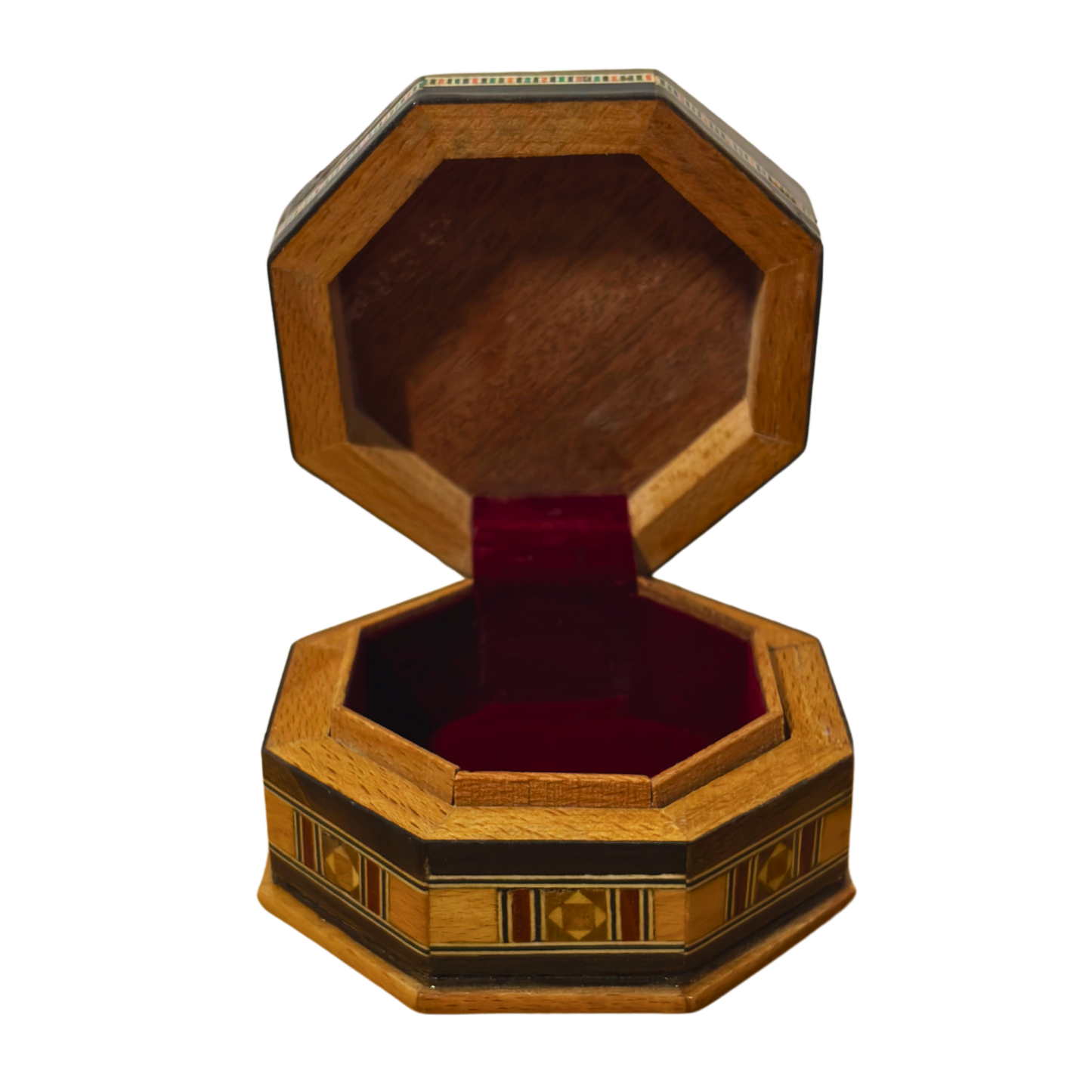 Şam El Yapımı Mozaik Kutu – Geleneksel Sanat & Kadife İç Yüzey