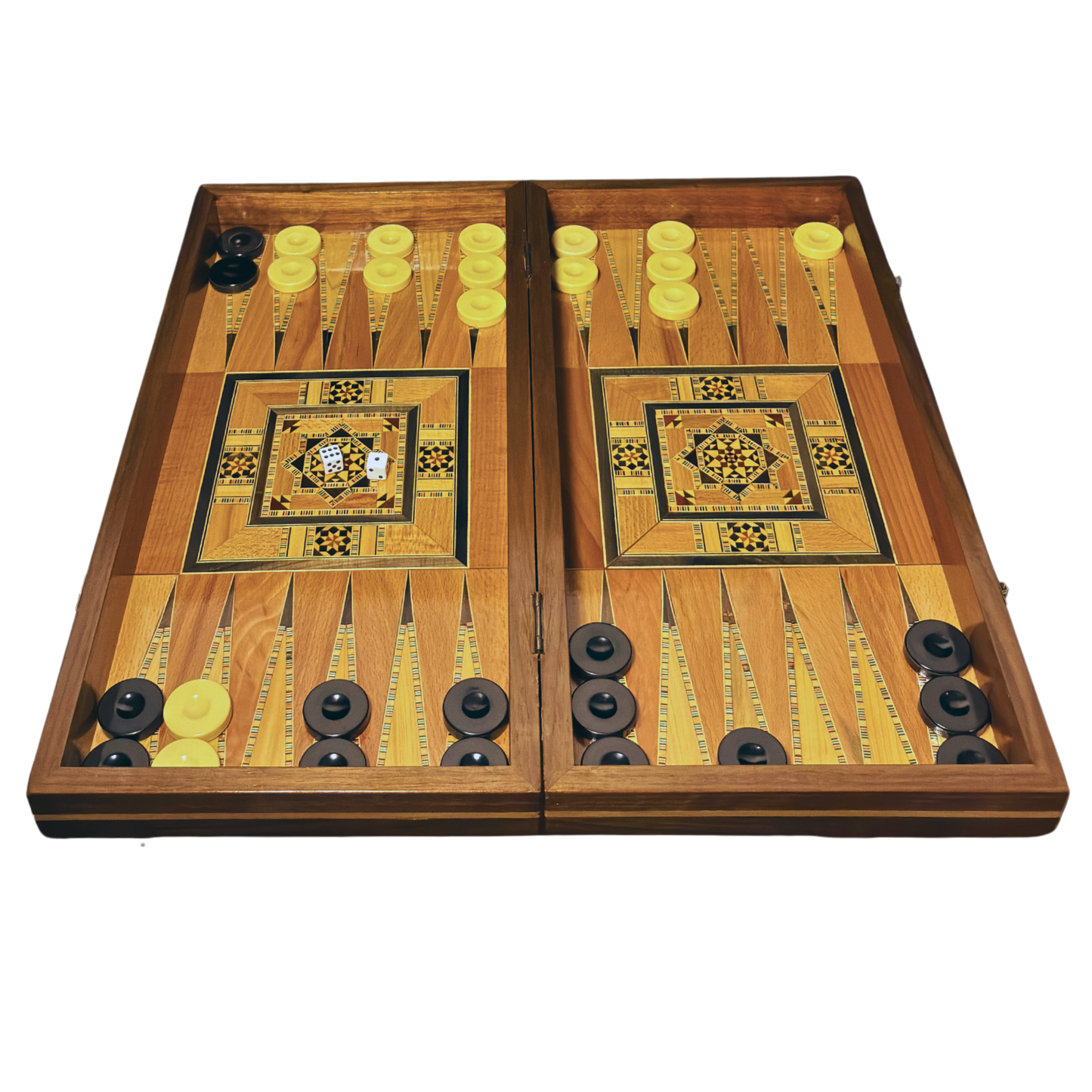 Table Damasquinée d’Échecs et de Backgammon Faite à la Main par Gaby Al Dayeh – Design Classique
