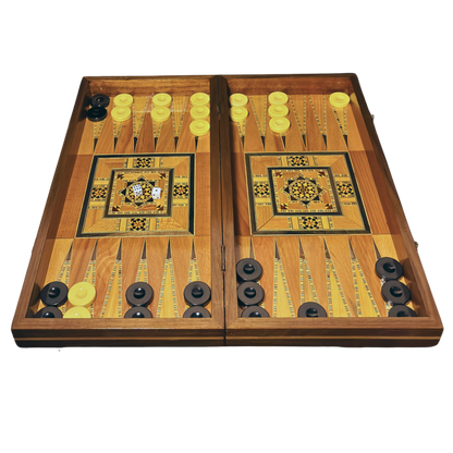 Table Damasquinée d’Échecs et de Backgammon Faite à la Main par Gaby Al Dayeh – Design Classique