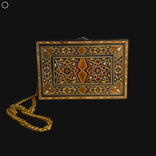 Sac à Main Damasquiné avec Nacre – Élégance Orientale Faite à la Main
