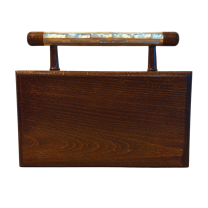 Yasmine – Pochette Damasquine de Luxe avec Nacre & Doublure Brocart