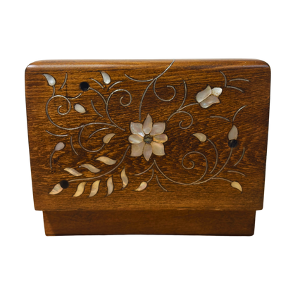 Handcrafted Damascene Luxury Box – Mother of Pearl & Velvet Elegance