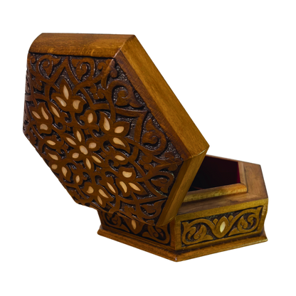 Boîte de Luxe Sculptée à la Main – Nacre & Velours