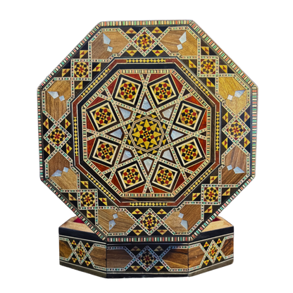 Boîte en Mosaïque Damascène Faite Main – Nacre & Velours