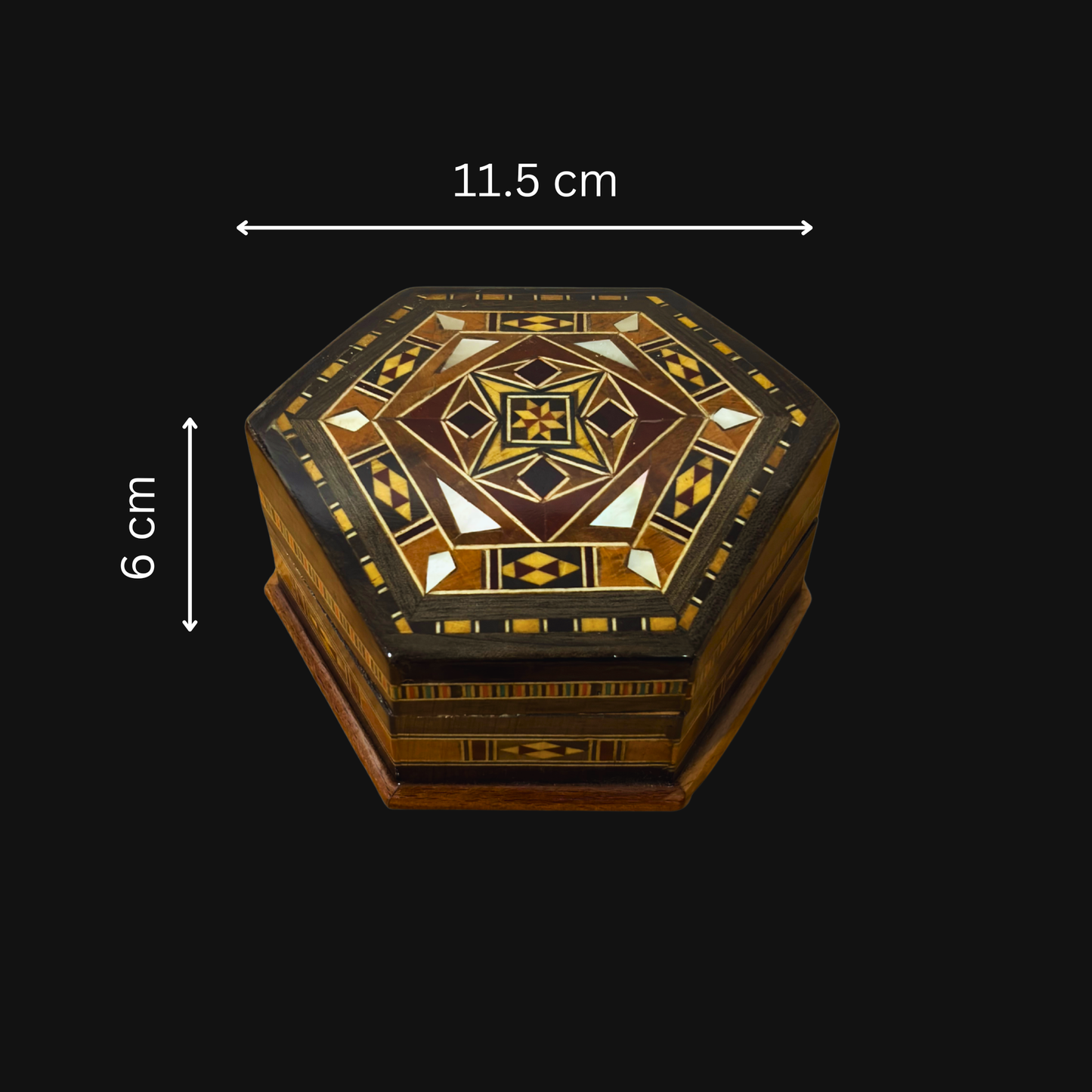 Boîte en Mosaïque Artisanale de Damas – Art Traditionnel & Velours