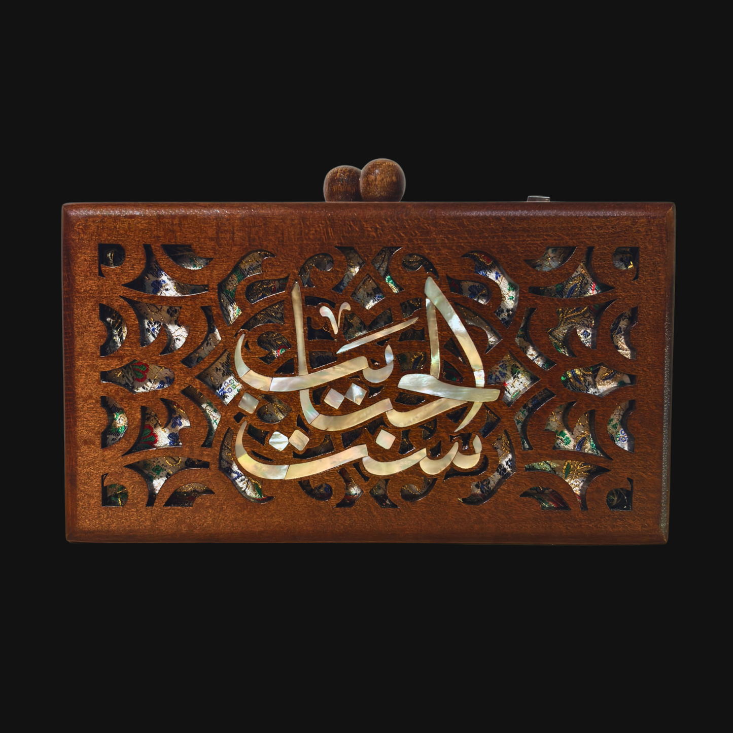 Mother – Pochette Damascène de Luxe en Nacre & Brocart