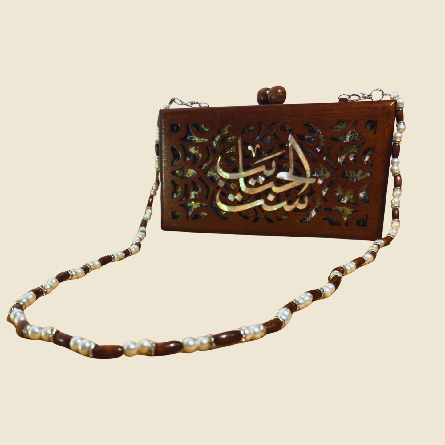 Mother – Pochette Damascène de Luxe en Nacre & Brocart