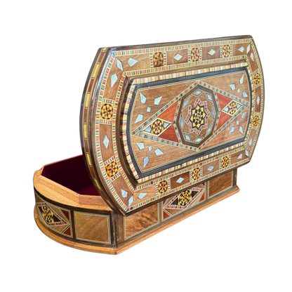 Élégante Boîte en Mosaïque Artisanale de Damas – Art & Velours