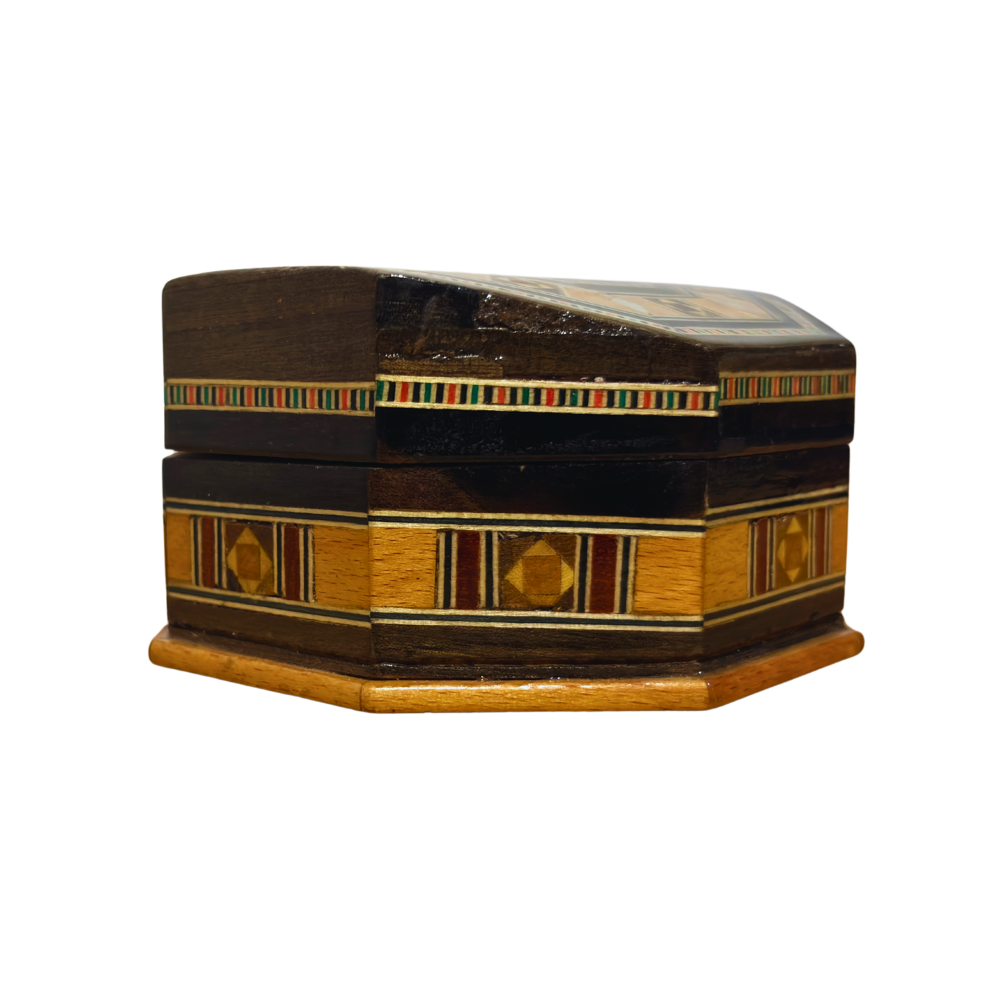 Şam El Yapımı Mozaik Kutu – Geleneksel Sanat & Kadife İç Yüzey