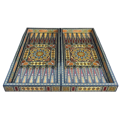 Jeu d’Échecs et de Backgammon de Luxe – Art Damascène & Nacre