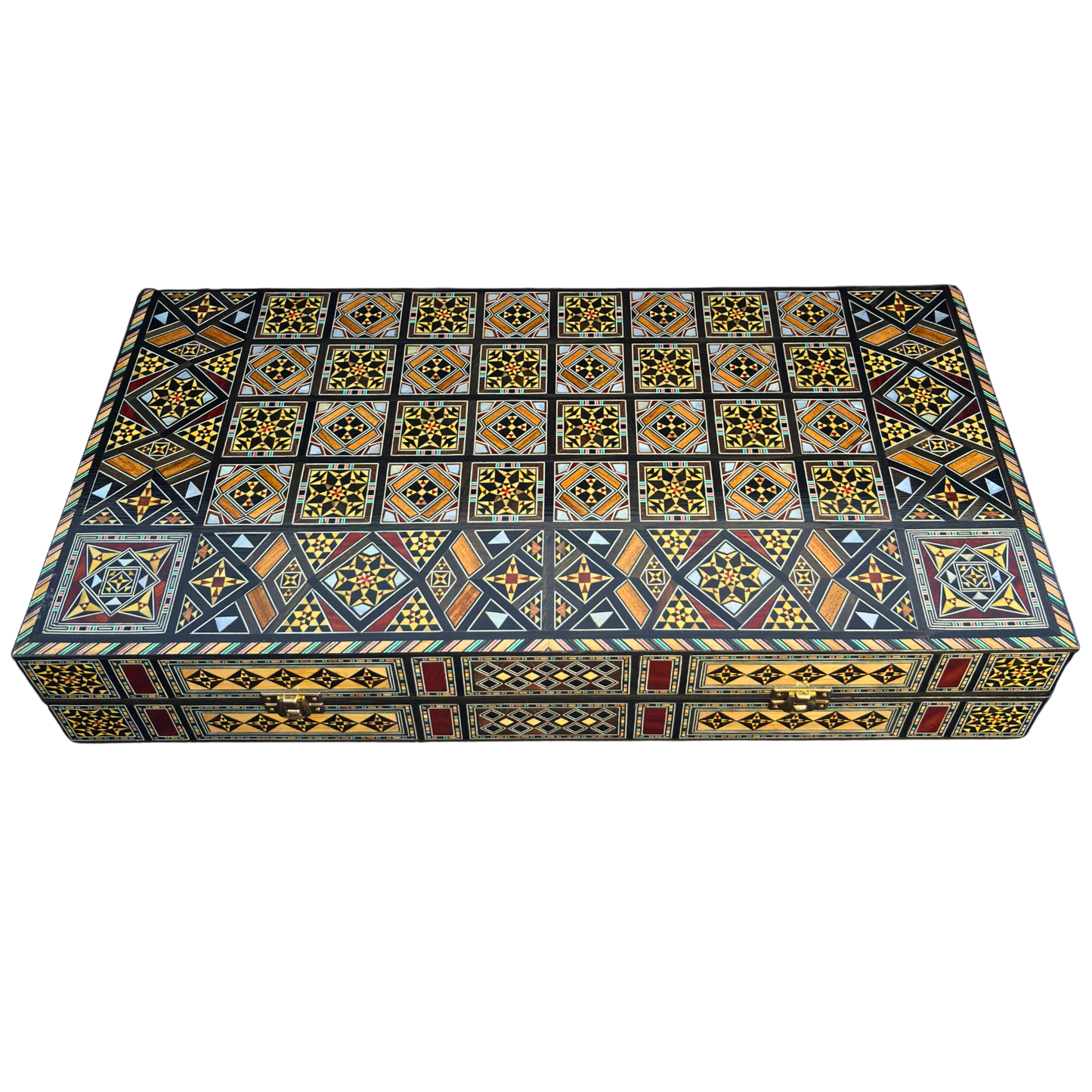 Jeu d’Échecs et de Backgammon de Luxe – Art Damascène & Nacre