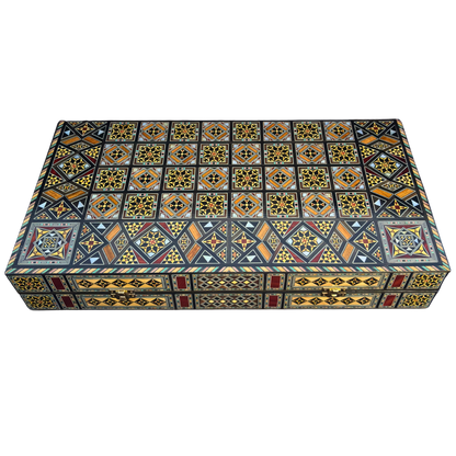 Jeu d’Échecs et de Backgammon de Luxe – Art Damascène & Nacre