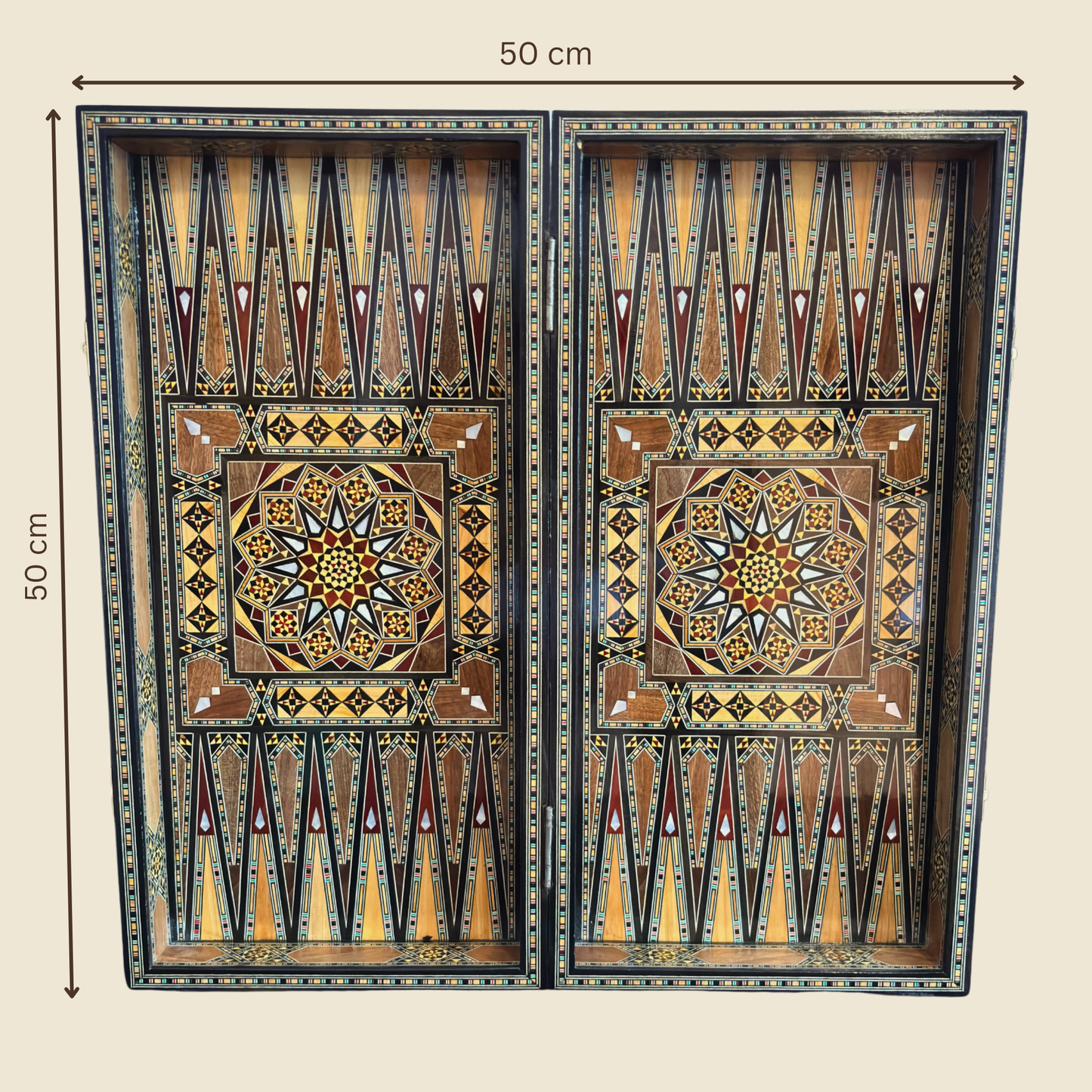 Jeu d’Échecs et de Backgammon de Luxe – Art Damascène & Nacre