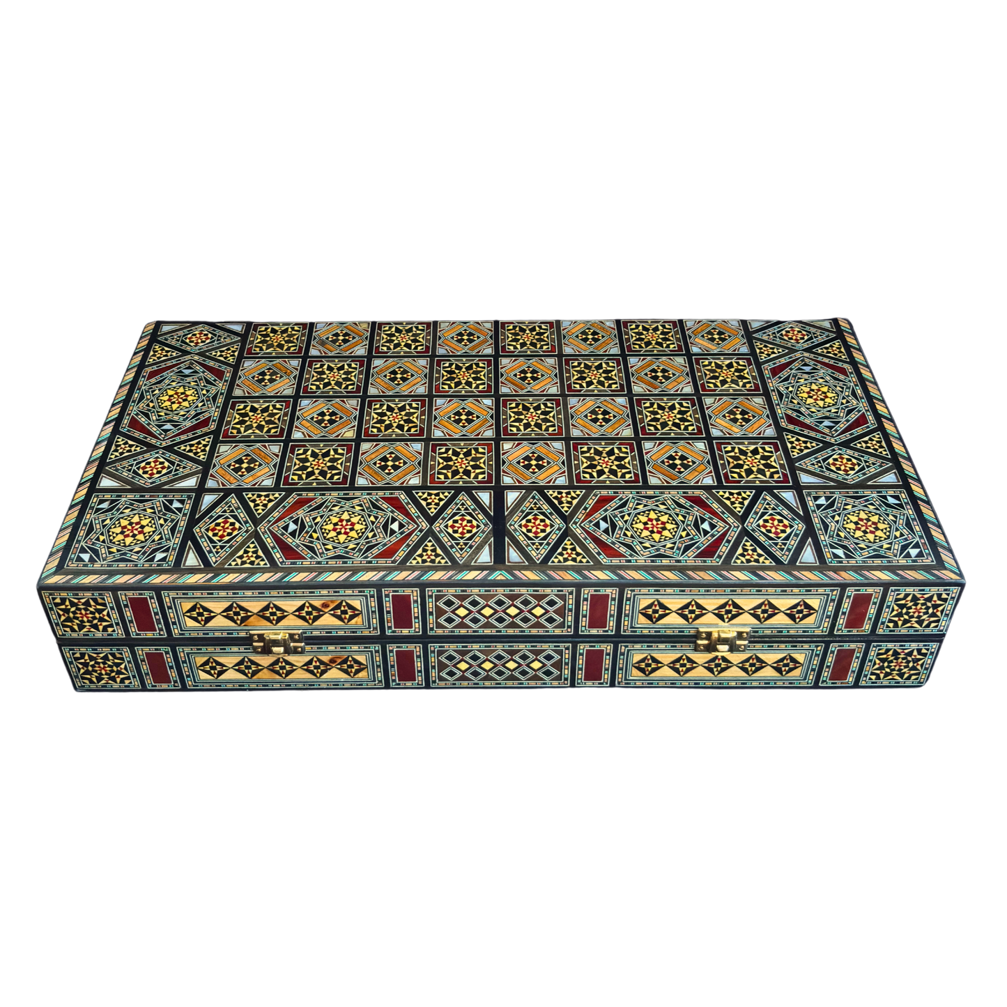 Jeu d’Échecs et de Backgammon Héritage – Artisanat Damascène en Mosaïque