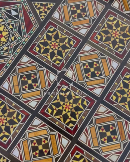 Jeu d’Échecs et de Backgammon Héritage – Artisanat Damascène en Mosaïque